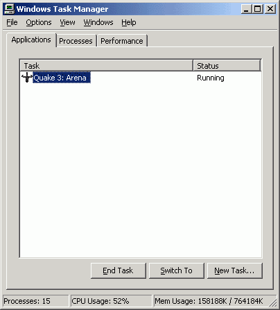 Windows 2000 Task Manager